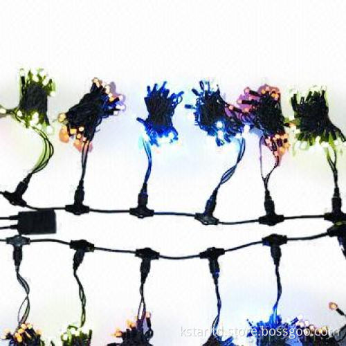 2 x 3m Christmas Curtain Light with 600pcs LED, Rubber or PVC Cable, Outdoor Use